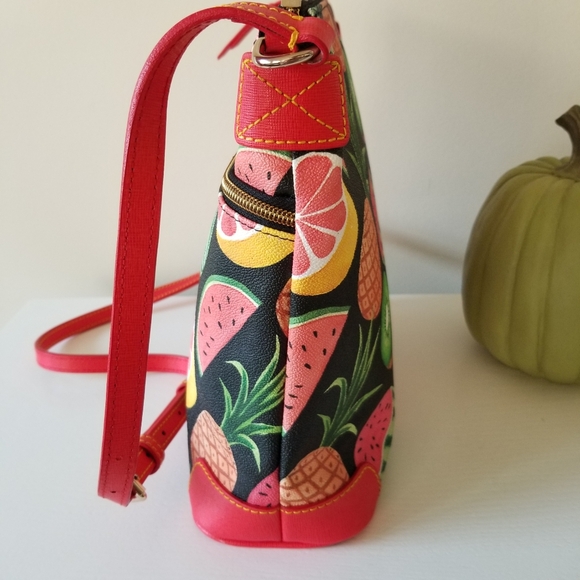 Dooney & Bourke Ambrosia Crossbody Bag Watermelon Grapefruit Pineapple - Picture 6 of 13
